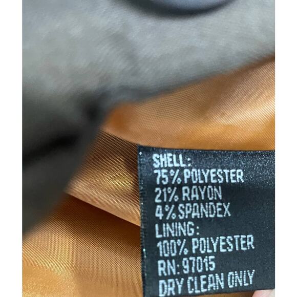 SIGNAUTRE Larry Levine Blazer Jacket Long Sleeve Academia Office Siren Brown 4 - Picture 6 of 11